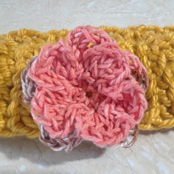 Crochet Headband with Flower - Picture 9 of 11
